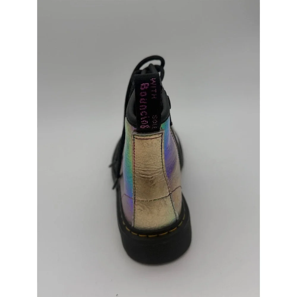 Dr. Martens 1460 J Kids Rainbow Iridescent Metallic‎ Combat Boots Size 12 US